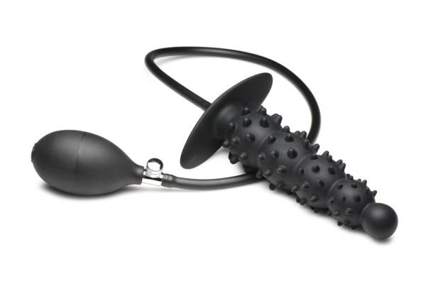 XR Brands Ass Puffer Nubbed Plug, Opblaasbaar