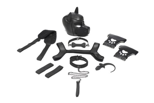 XR Brands neopreen pup kit deluxe zwart