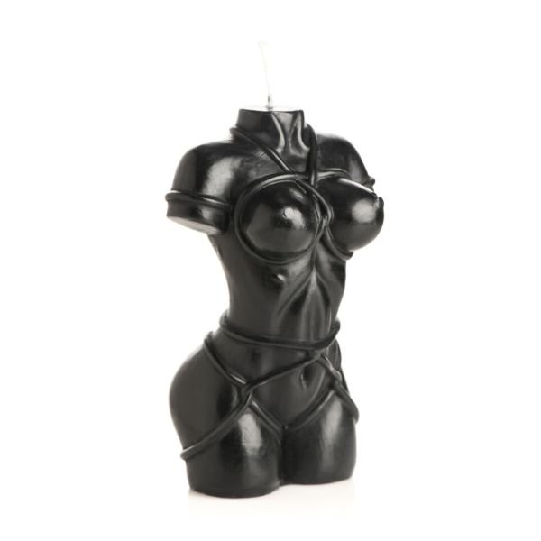 XR Brands Bound Goddess Zwarte Pilaar Kaars