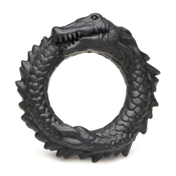 XR Brands Zwarte Kaaiman Getextureerde Cockring