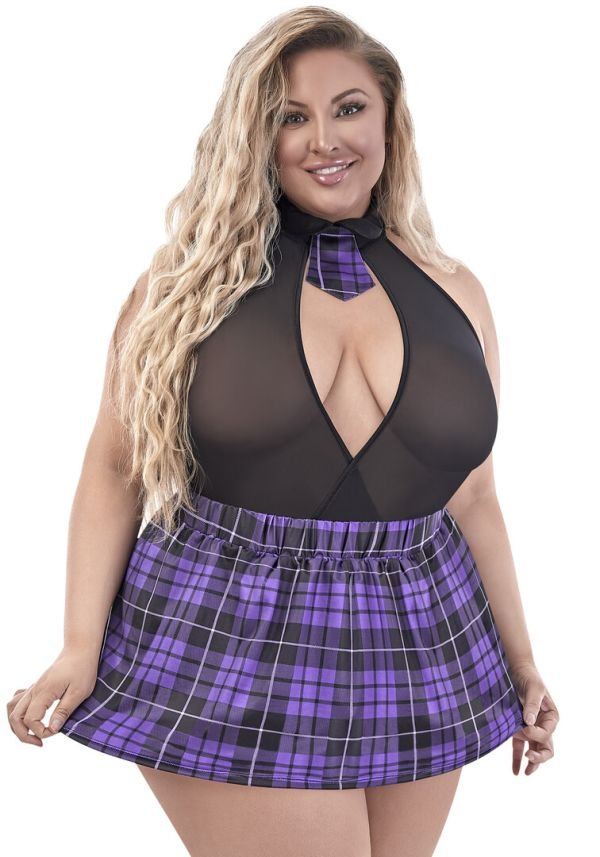 Magic Silk Sex Ed Paars Baby Doll Open Rug