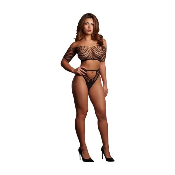 Le Désir Melia Open Knit Lingerie Set, Rekbaar
