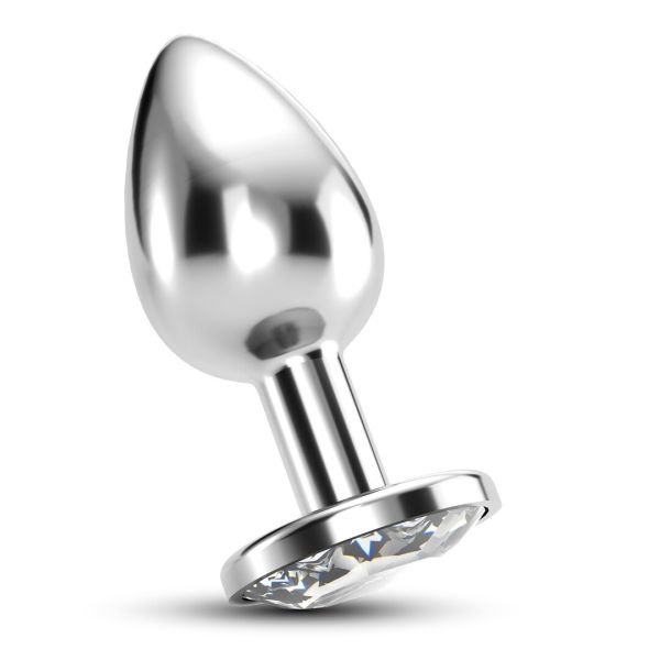 Bijou Doorzichtig Anaal Juweel Plug, Klein, Staal