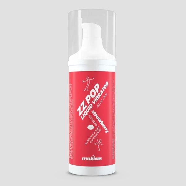 Crushious ZZ Pop Strawberry Liquid Vibrator, 30ml Red