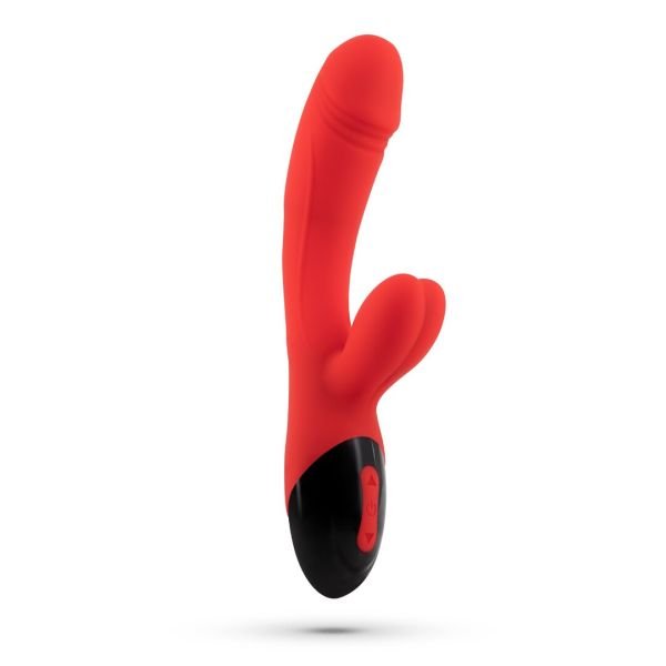 Crushious Dare Dong Konijn Rood Oplaadbare Vibrator