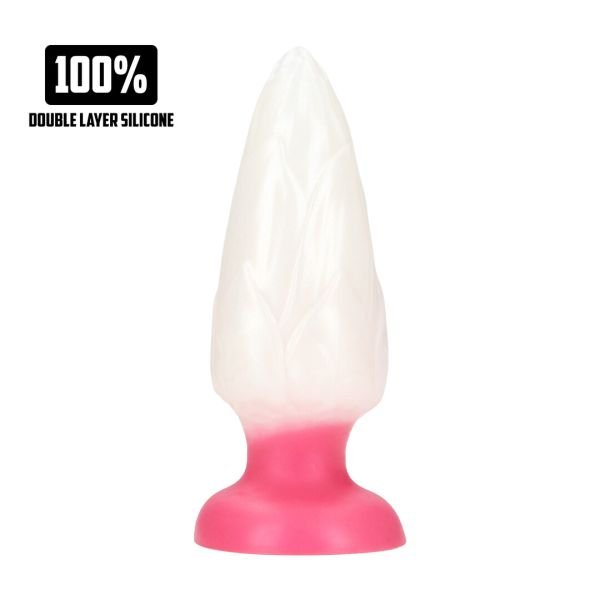 Fiction Cocks Chimera Egg Plug, Wit-Rood Siliconen