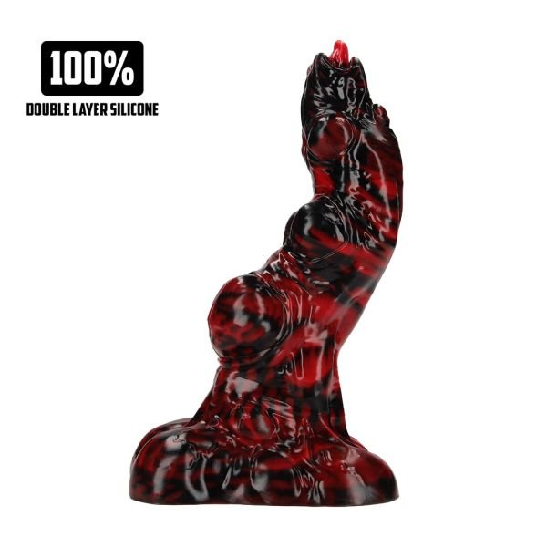 Fiction Cocks Hell Invader dildo, Rood-Zwart Alien