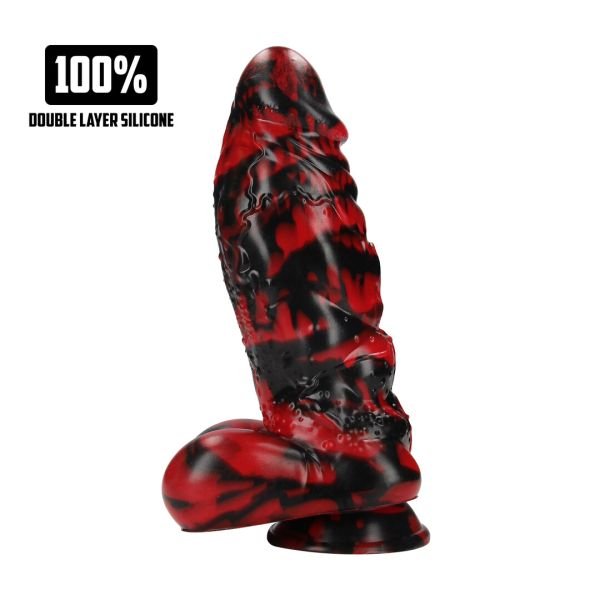 Fiction Cocks Demon Master dildo, Rood-Zwart ZeeWezen