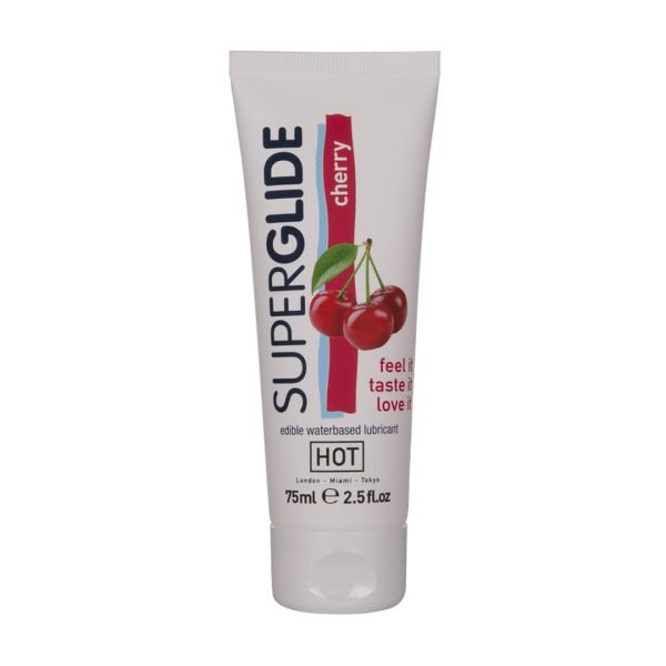 HOT Superglide Eetbare Glijmiddel 75ml Kers Gearomatiseerd