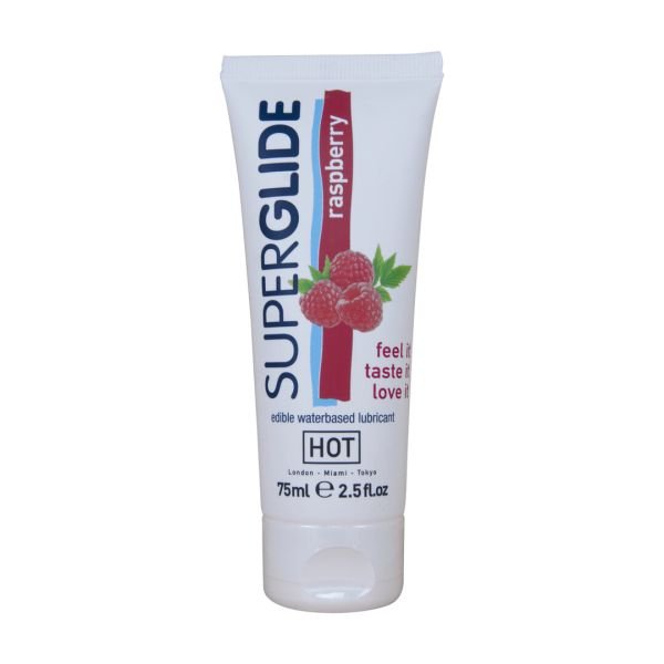 HOT Superglide Eetbare Glijmiddel 75ml Framboos Smaak