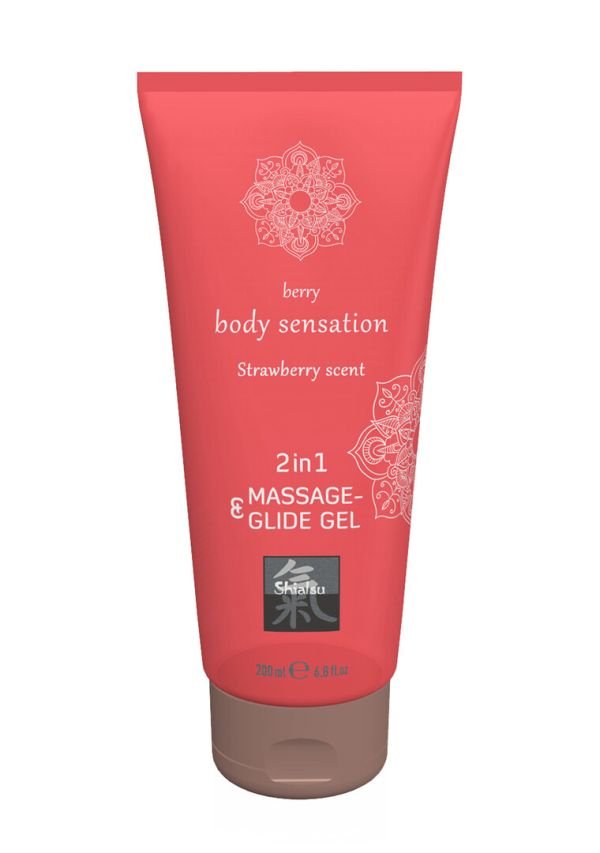 HOT 2-in-1 Massage Glide Gel Strawberry 200ml