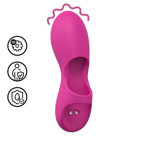 Loveline Mini Finger Vibrator Ergonomic Pink