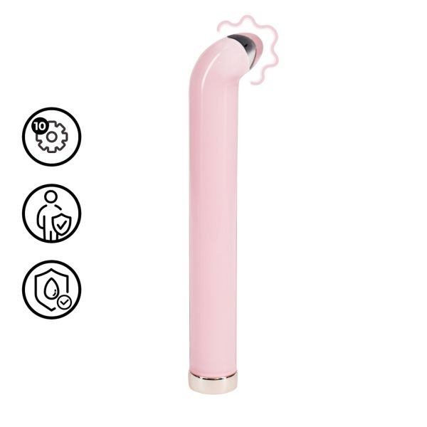Loveline Glas Gebogen Roze G-spot Vibrator
