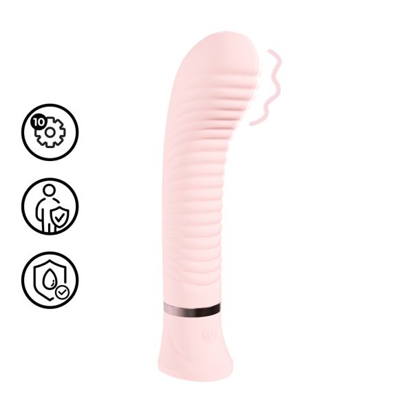 Loveline Divine Geribbelde Roze G-spot Vibrator