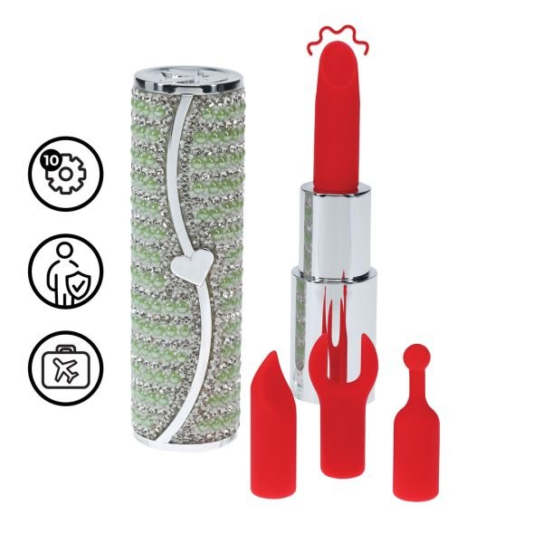 Loveline Candy lippenstift vibrator met siliconen koppen