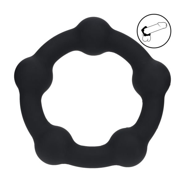Levelz Beaded Siliconen Cockring, Medium