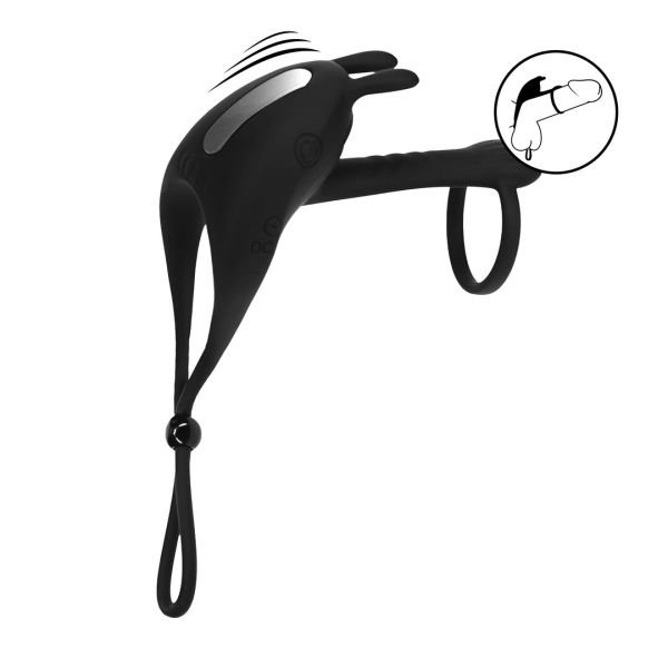Levelz Verstelbare Bunny Lasso Vibrerend Cockring