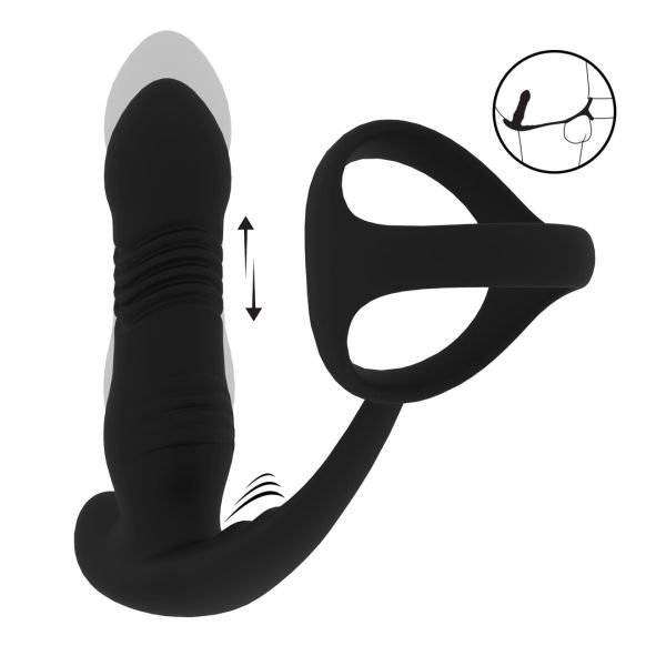 Levelz Thrusting Prostaatmassager met Tri-O Cockring