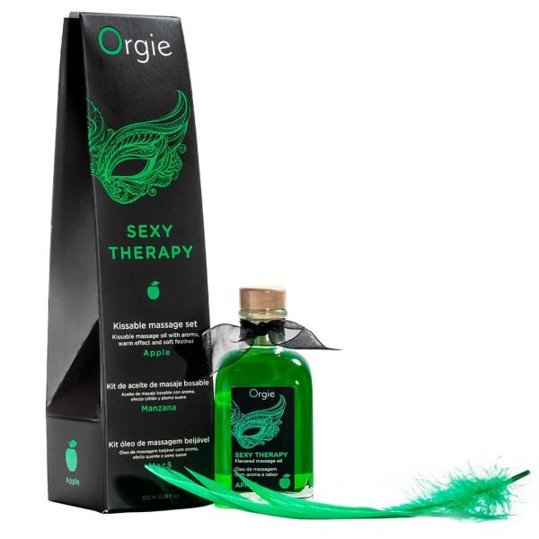 Orgie Lips Massage Kit with Feather