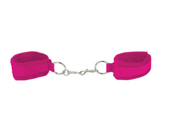 Ouch! zachte pluche velcro manchet beperkingen, Roze snelsluit
