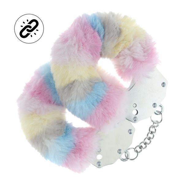 Ouch! zware-plicht metaal handboeien fluffy gevoerd