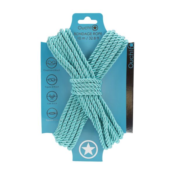Ouch! blauw polyester touw, 10 meter Japans bondage