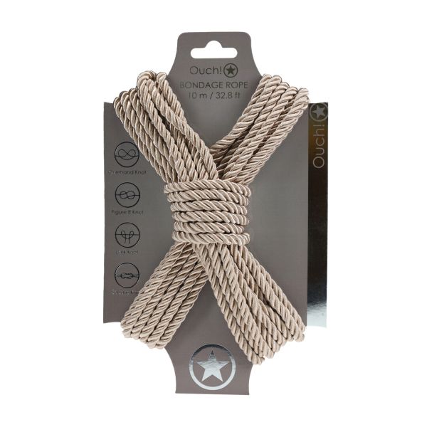 Ouch! goudkleurig polyester touw voor Japanse bondage, 10 m