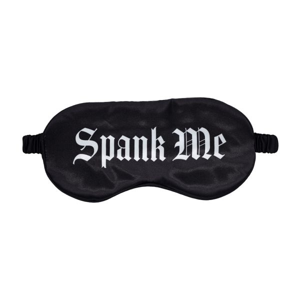 Ouch! satijnen blinddoek met Spank Me print