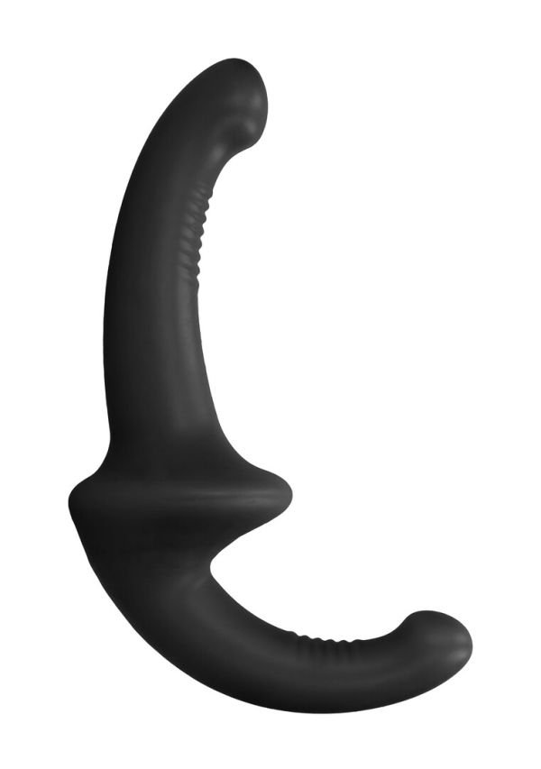 Ouch! Siliconen Strapless Strap-On Dubbel-Eindige met G-Spot Gebogen