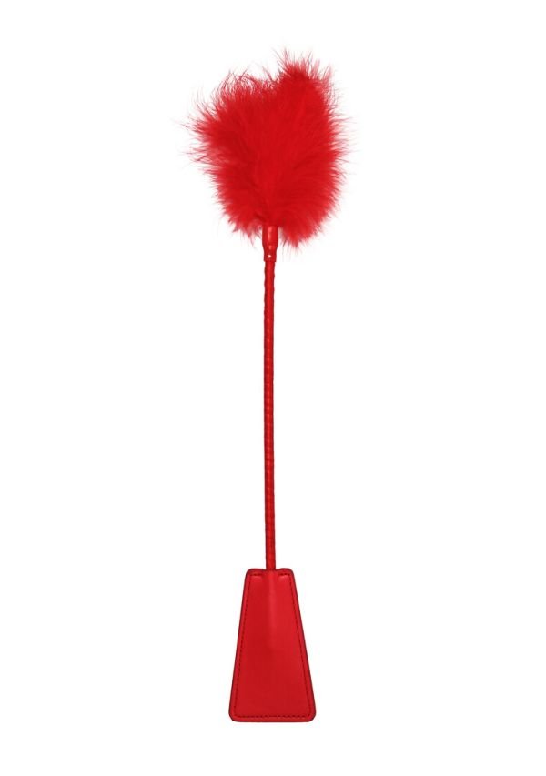 Ouch! Oogst met Veer Tip in Rood Leer