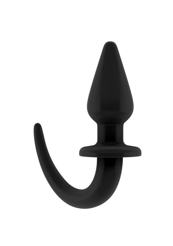 Ouch! Flexibele Rubber Buttplug Zwart