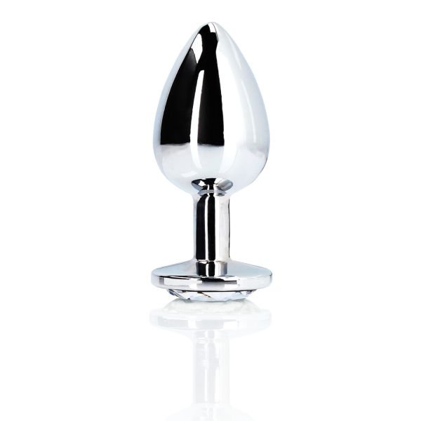 Ouch! Rond Edelsteen Metalen Plug Middelgroot Diamant