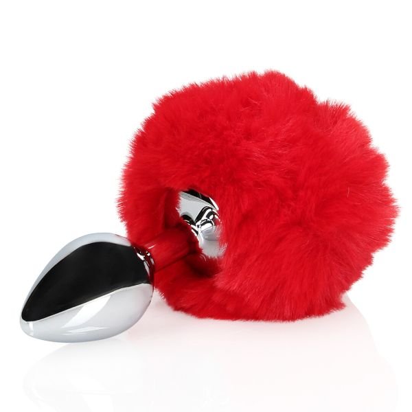 Ouch! konijnenstaart metalen plug rood speels