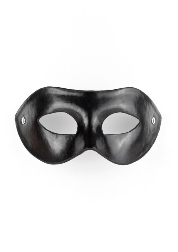 Ouch! klassiek zwart leren oogmasker