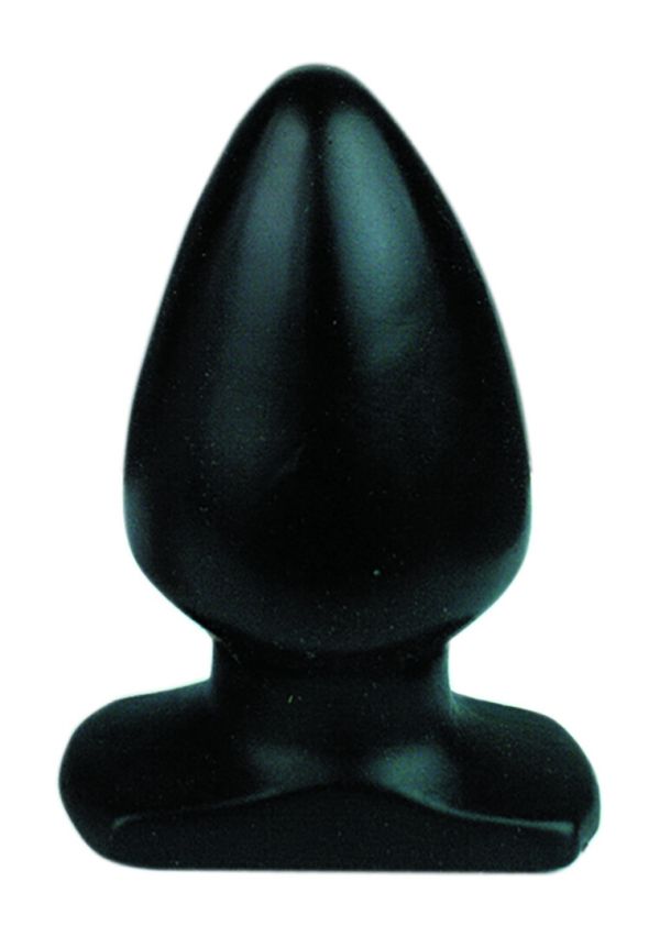All Black Medium Buttplug Glad PVC