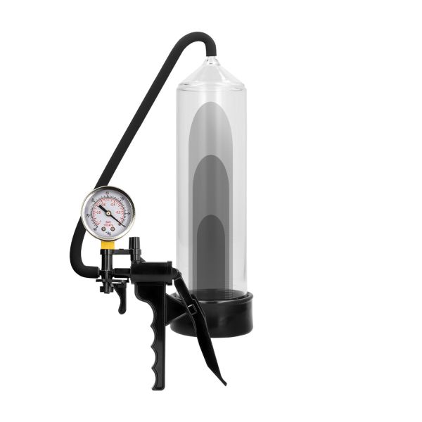 Pumped Elite Transparent Cylinder Penis Pump with Gauge