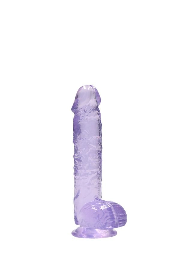 RealRock Paars Compact Dildo met Ballen
