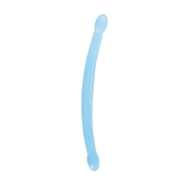 RealRock Glad Blauwe Dubbele Dildo 42cm