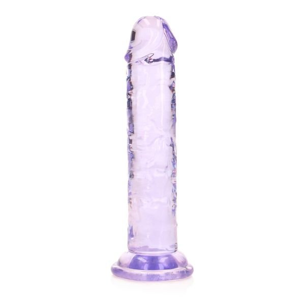 RealRock Paarse Rechte Slank Dildo
