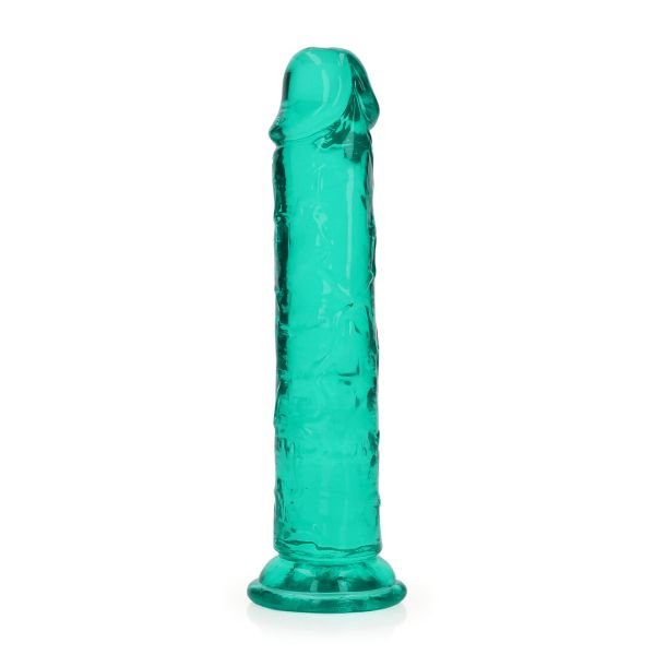 RealRock Turquoise Rechte Dildo 18cm Zuignap