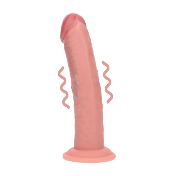 RealRock Dual-Layer Curved Vibrator with Suction Cup, 20 cm
