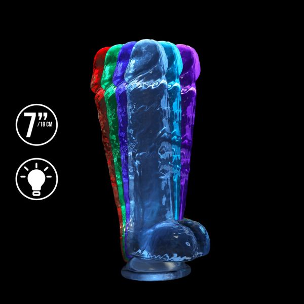 RealRock by Shots LED Dildo met Zuignap en Adertextuur