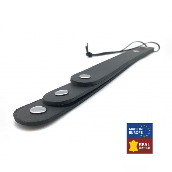 Red Leather drieband paddle 40cm