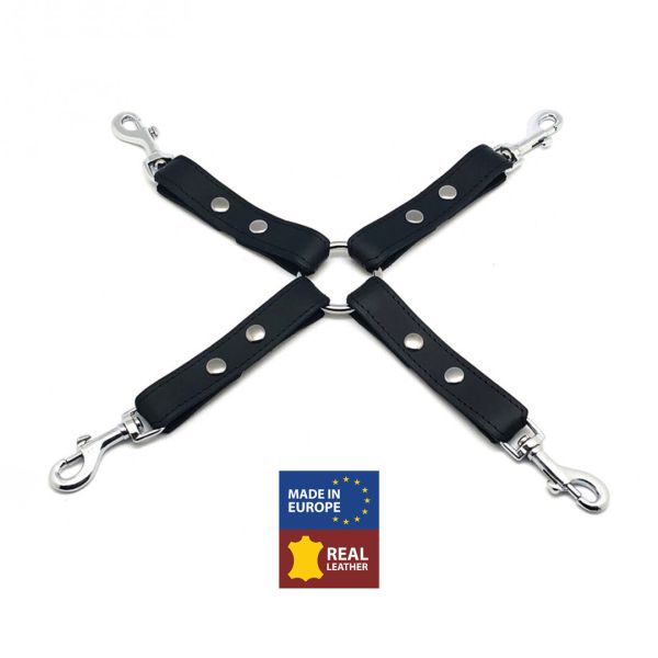 Red Leather BDSM knoop met haak-connector