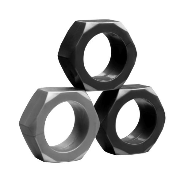 XR Brands Cock Noten Siliconen Ring Set