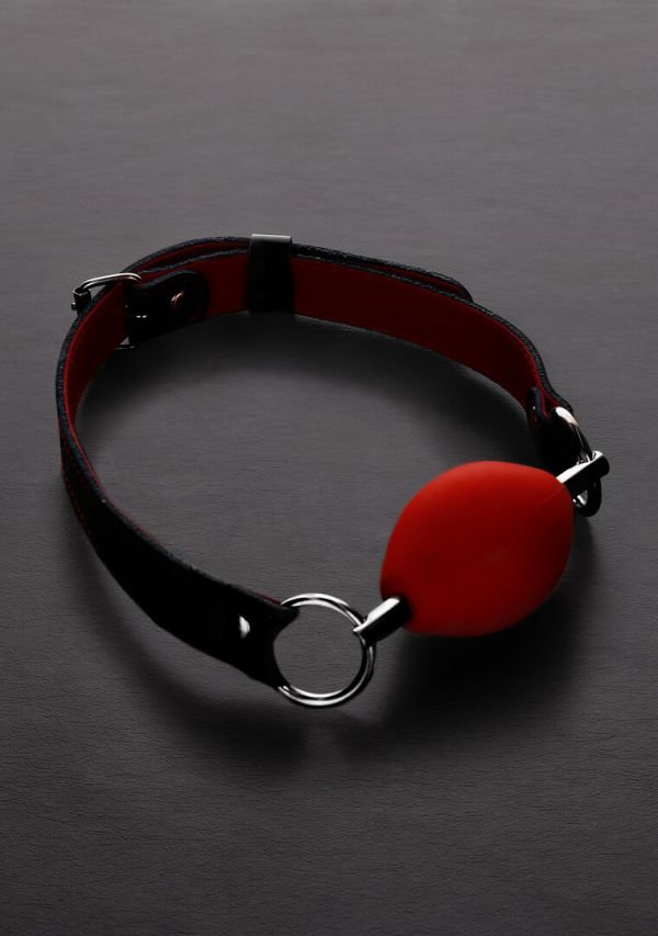 Steel by Shots Ovale ballknevel met drukknoop, Rood