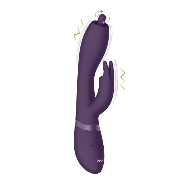 VIVE Nilo Pinpoint Roterend G-Plek Rabbit Vibrator, Paars