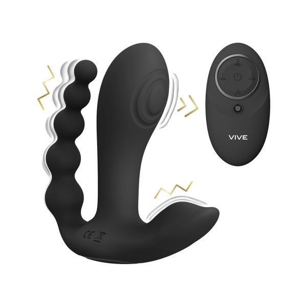 VIVE Kata Triple Motor Zwart Duaal Penetratie Vibrator