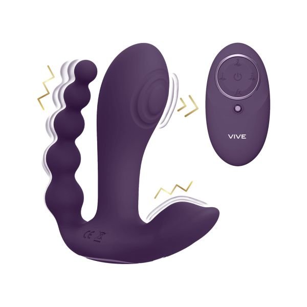 VIVE Kata Triple Motor Paars Duaal Penetratie Vibrator